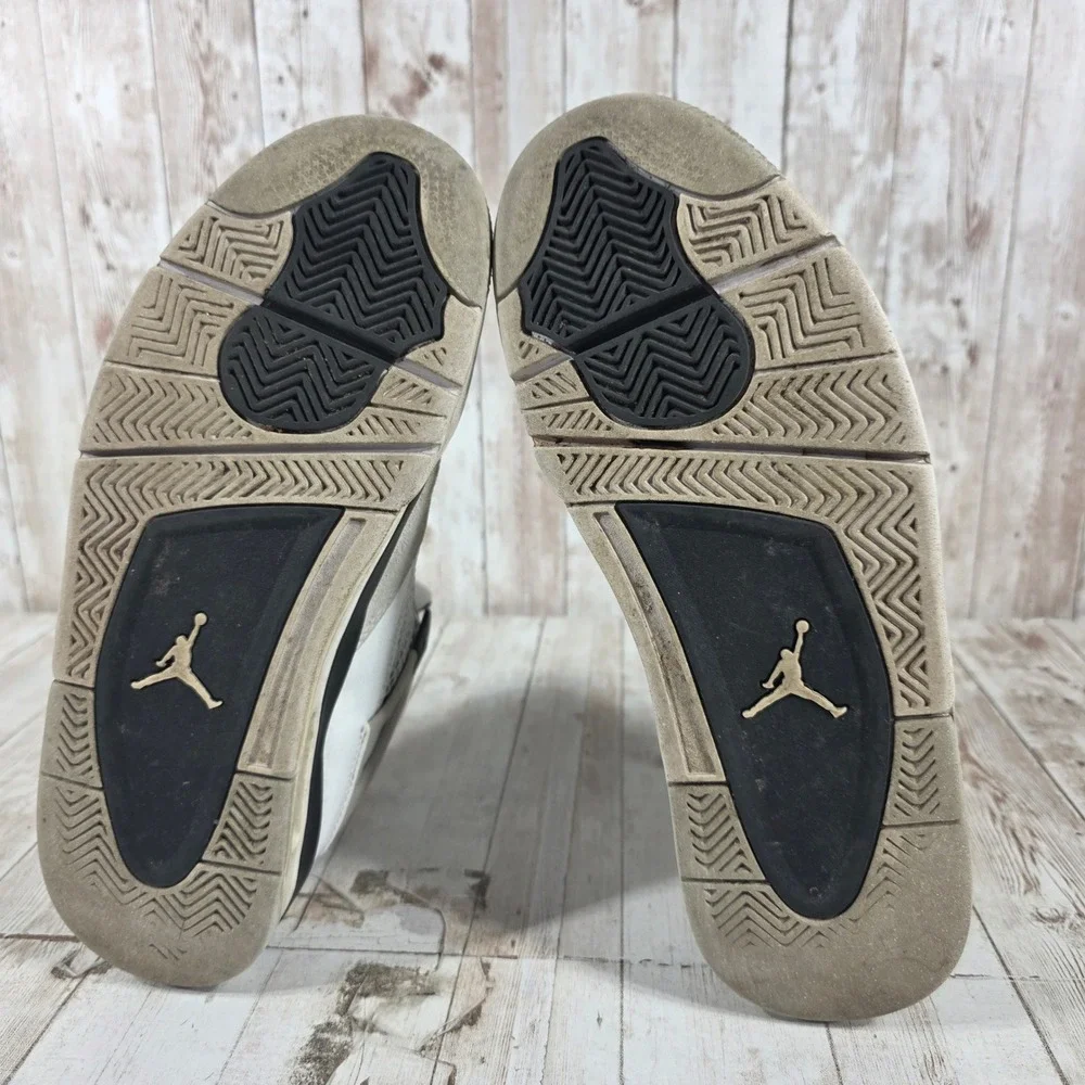 Jordan 4 Retro Military Black Kids Sneakers White Grey DH6927-111 Size 7Y